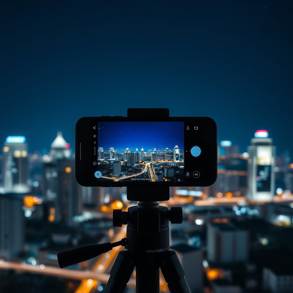 gece fotoğrafı telefonu